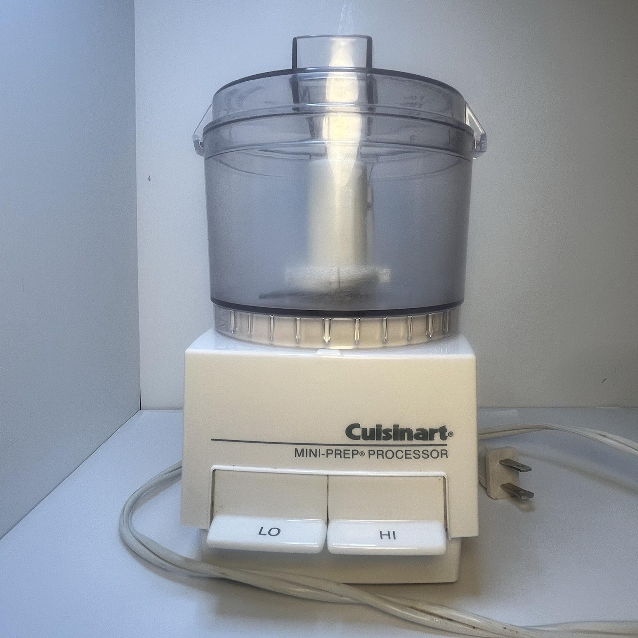 Cuisinart Mini Prep DLC-1(TX) Food Processor White 2.6 Cup Tested - Minor Damage