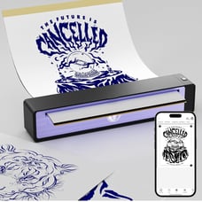 Tattoo Stainless Steel Tattoo Stencil Printer with Bluetooth, 2500 MAH Battery,