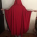 Red and Black Reversible Cape Norma Kama