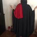 Red and Black Reversible Cape Norma Kama