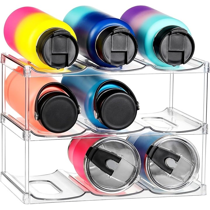 New 3-Tier Water Bottle Organizer, Stackable Holder for Large Tumblers & More