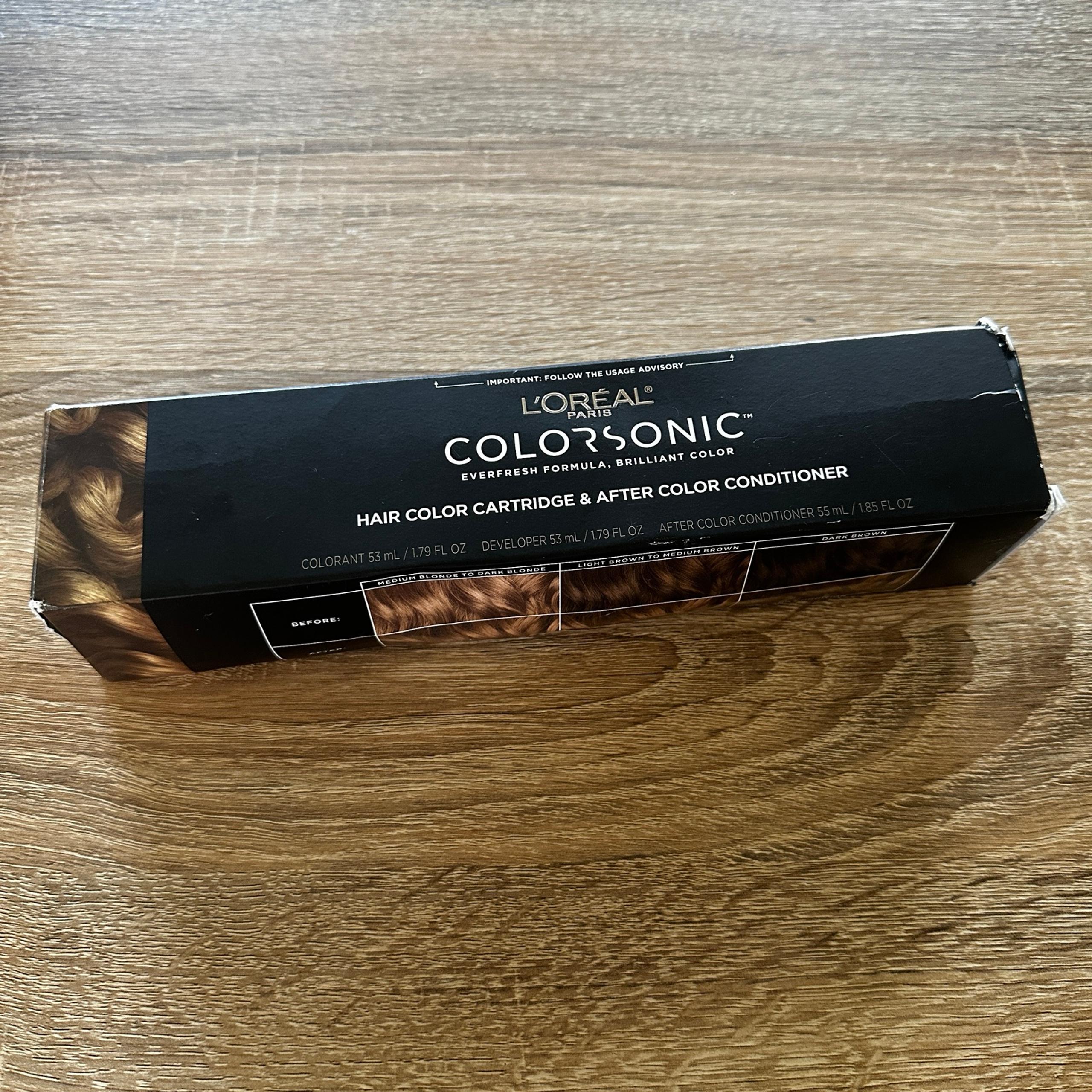 L'Oreal Paris Colorsonic Permanent Hair Color Cartridge 6G Light Brown Gold