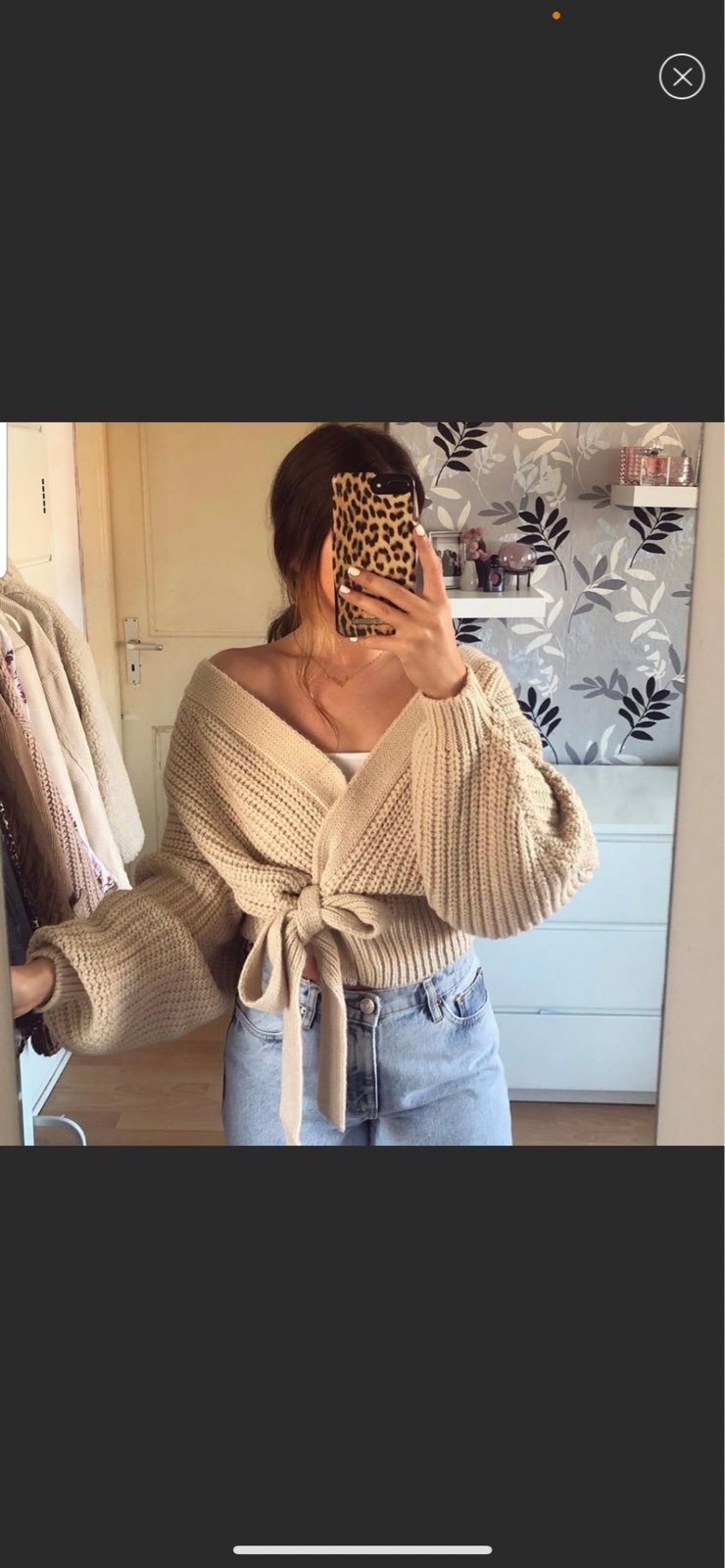 Zara knitted wrapped sweater