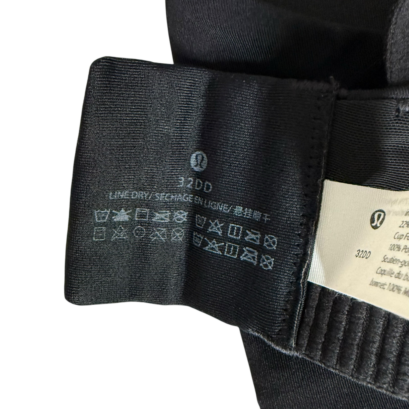 Lululemon Energy Bra High Support Black Sports Bra Size 32DD - detail