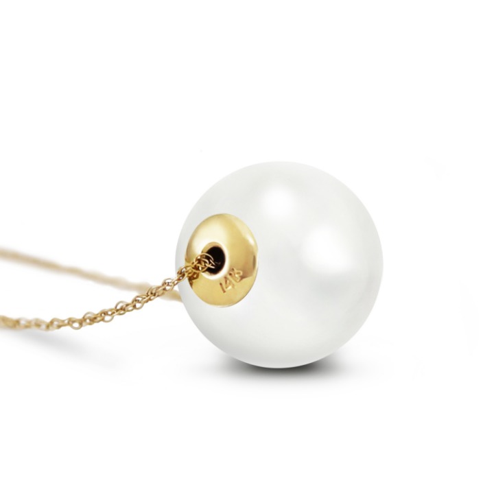 NECKLACE WITH 16.0 mm WHITE SHELL PEARL