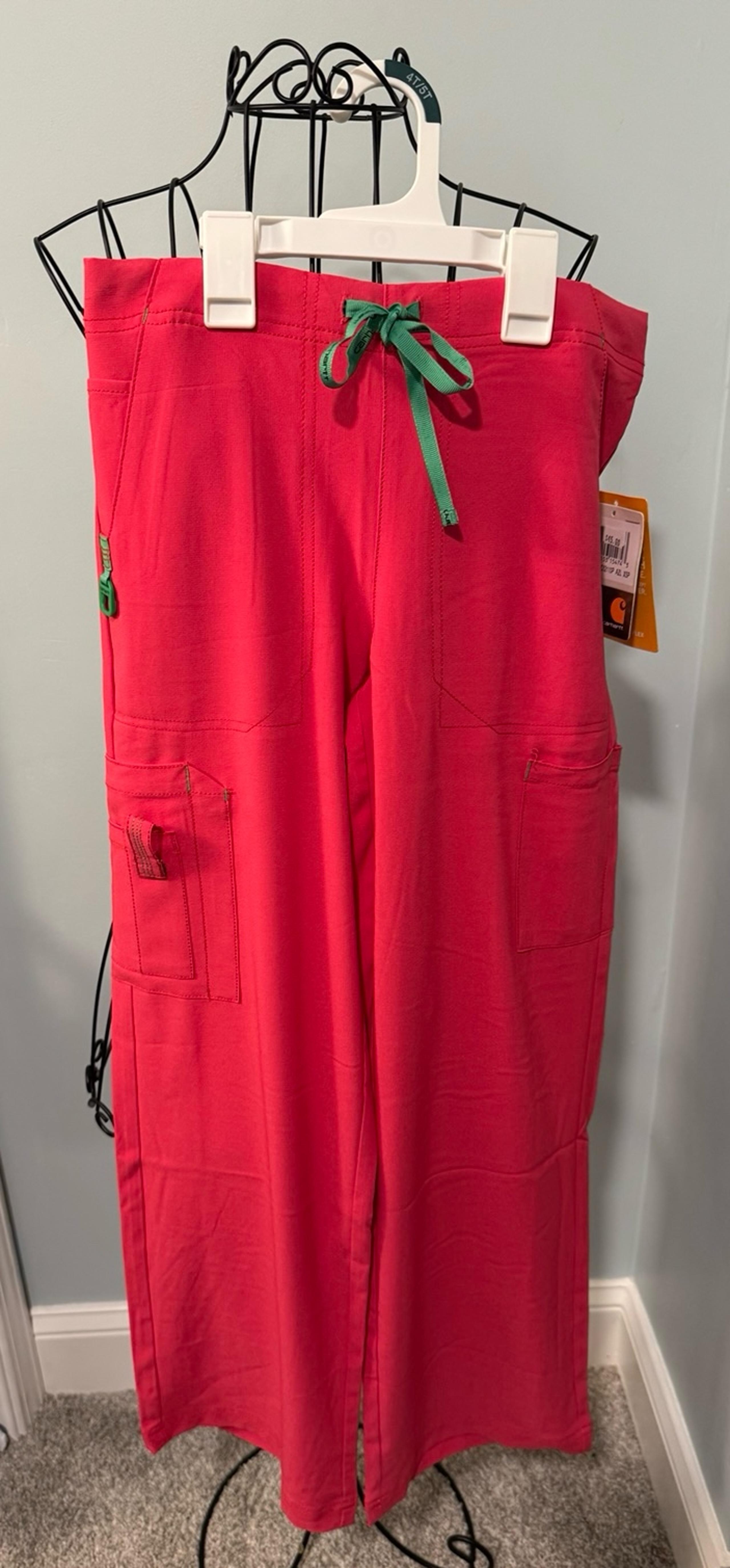 NEW Carhartt Women’s Scrub Pants Azalea Pink Extra Small Petite XSP XS P C52110