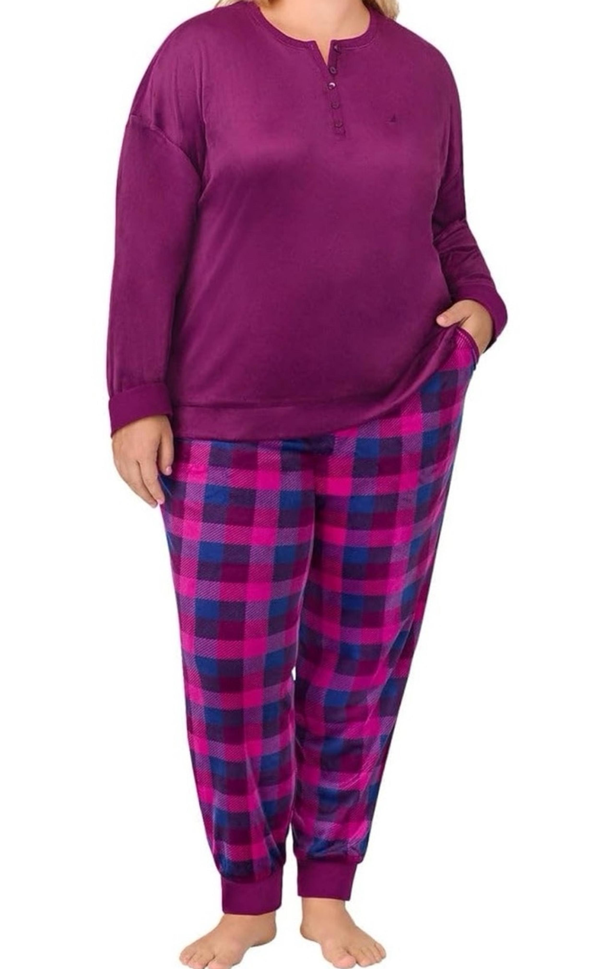 Nautica Women's 2 Piece Fleece Pajama Sleepwear Set