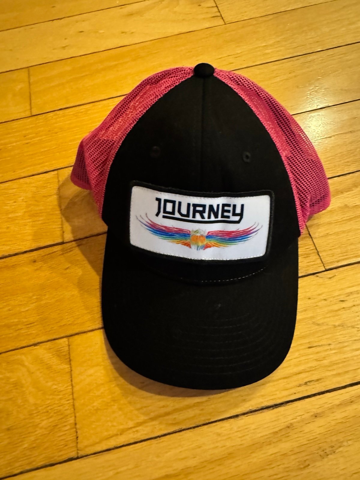 Journey Rock Band Hat Cap Black Patch pink black THE CLASSICS Trucker