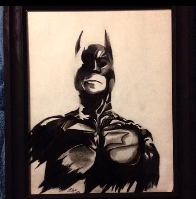 Batman Charcoal Drawing