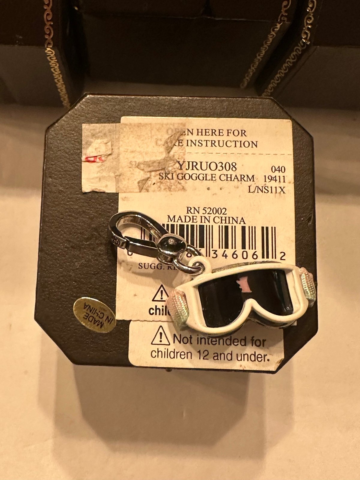 JUICY COUTURE Ski Goggle Charm Snow Bunny