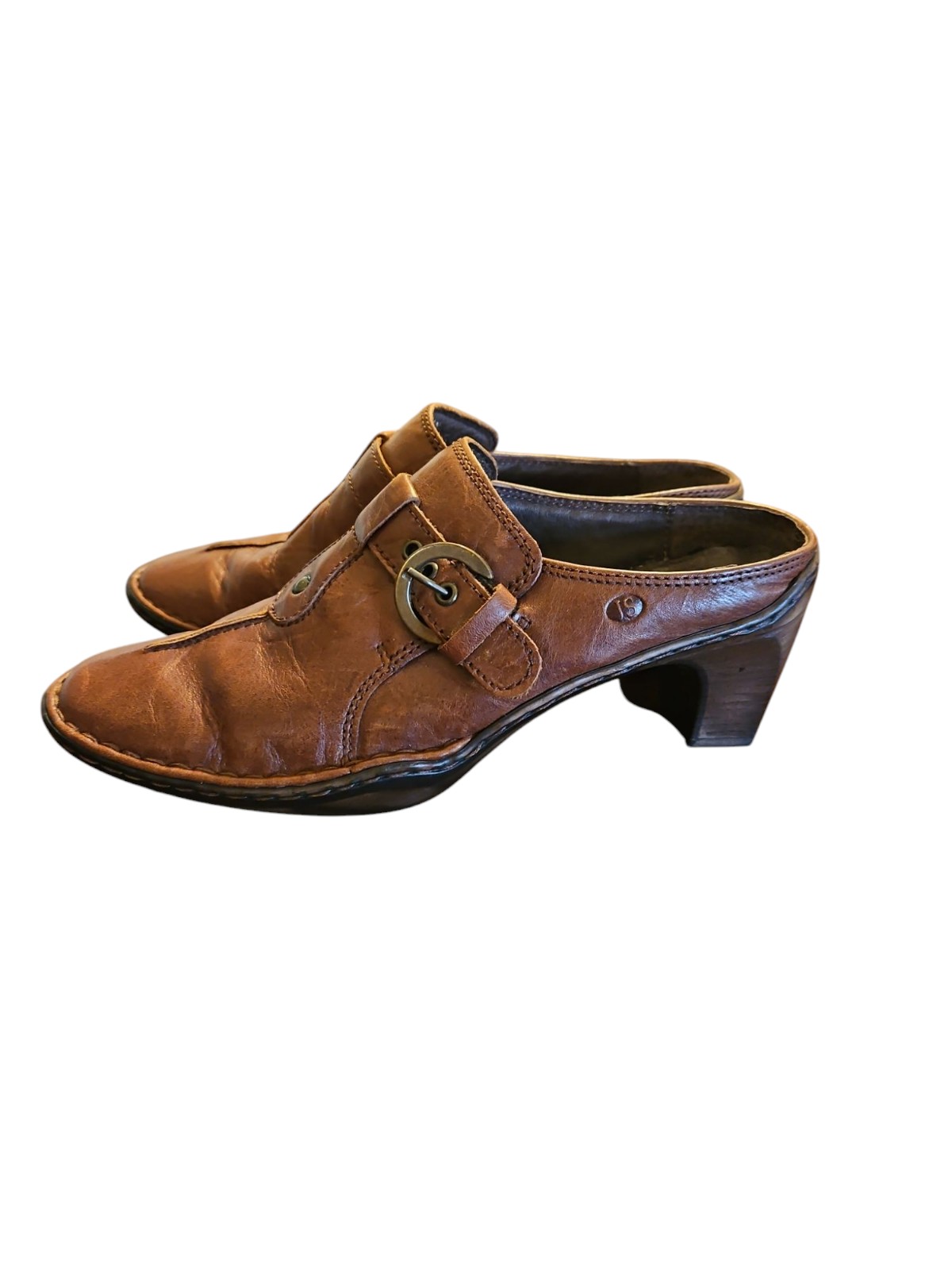 Women's Josef Seibel Calla08 Marone 38 Leather Clog Slip Ons EXCELLENT CONDITION