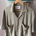 NN07 Pale Green Henry linen Knit Short Sleeve Shirt