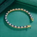 Mens 14K Gold 2ct Blue Sapphire Gemstone Diamond Tennis Bracelet 8 2 ct Jewelry