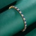 Mens 14K Gold 2ct Blue Sapphire Gemstone Diamond Tennis Bracelet 8 2 ct Jewelry