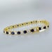 Mens 14K Gold 2ct Blue Sapphire Gemstone Diamond Tennis Bracelet 8 2 ct Jewelry