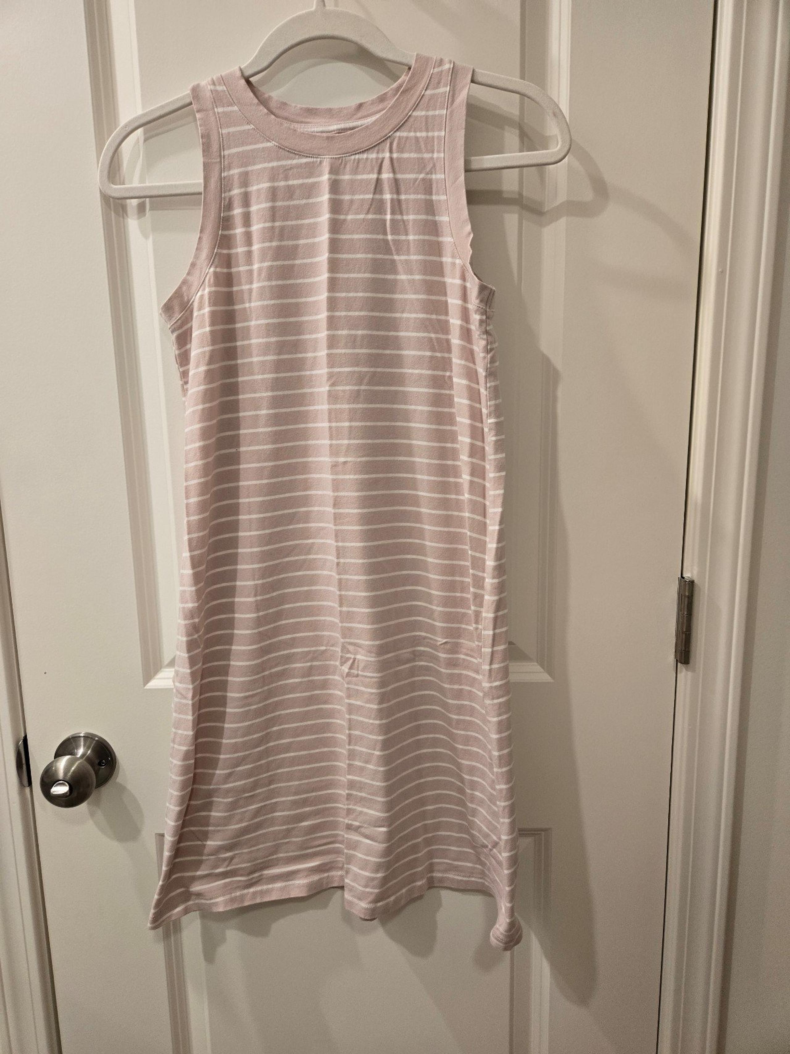 womens nightgown pink white striped size XS - Stars Above