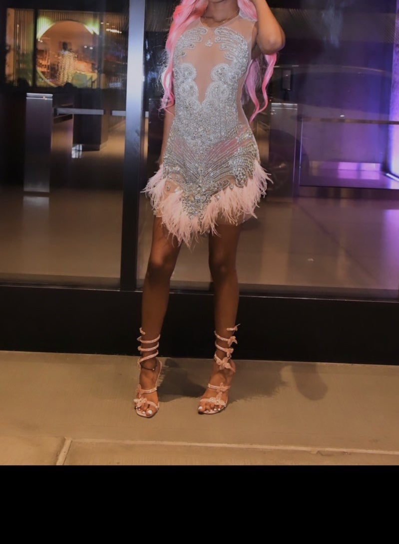 custom rhinestone dress