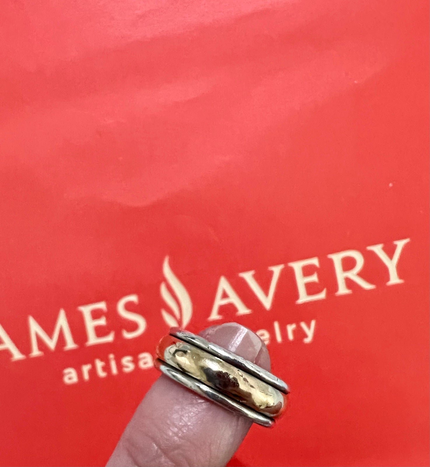 James Avery Gold and Sterling Silver Wedding Band