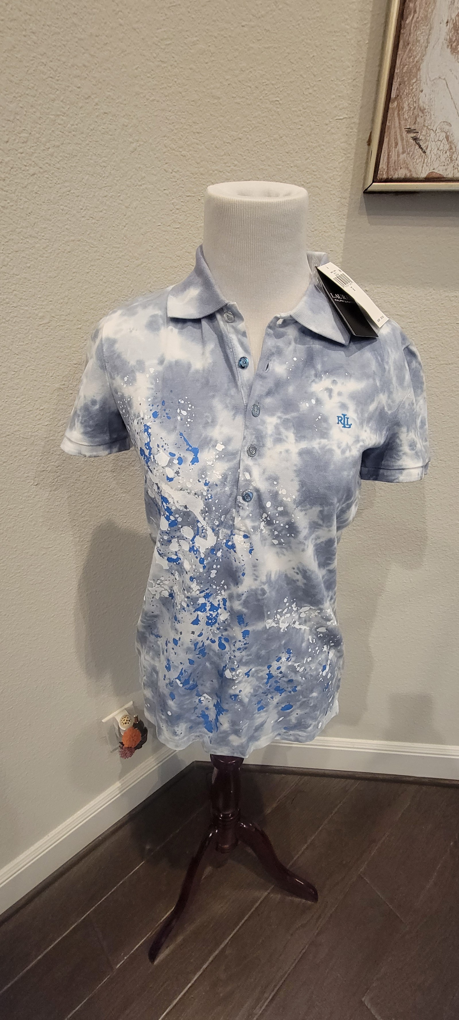 Ralph Lauren Paint-splatter Pique Polo Shirt.