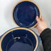 Vintage McCoy Pottery American Eagle Blue Casserole Dish with Lid