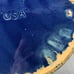 Vintage McCoy Pottery American Eagle Blue Casserole Dish with Lid