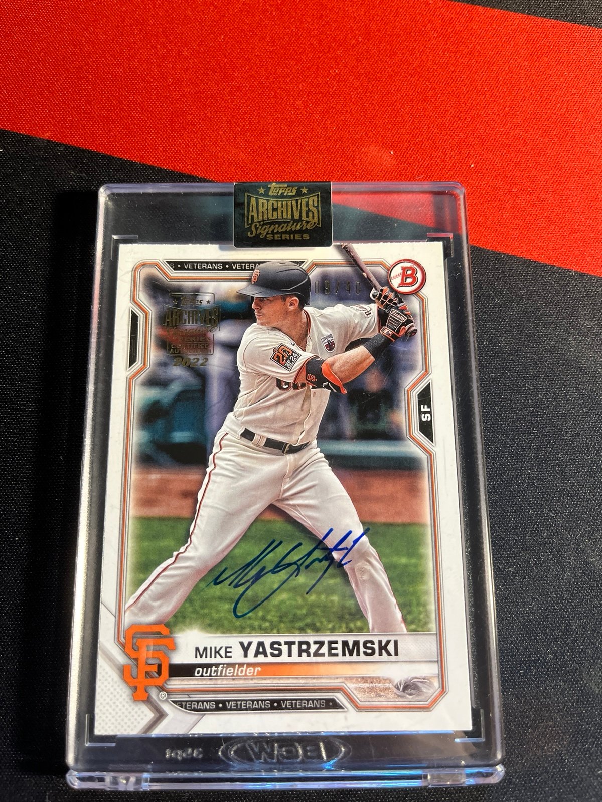 MLB Topps Bowman Archives 2022 Mike Yastrzemski Auto 09/40