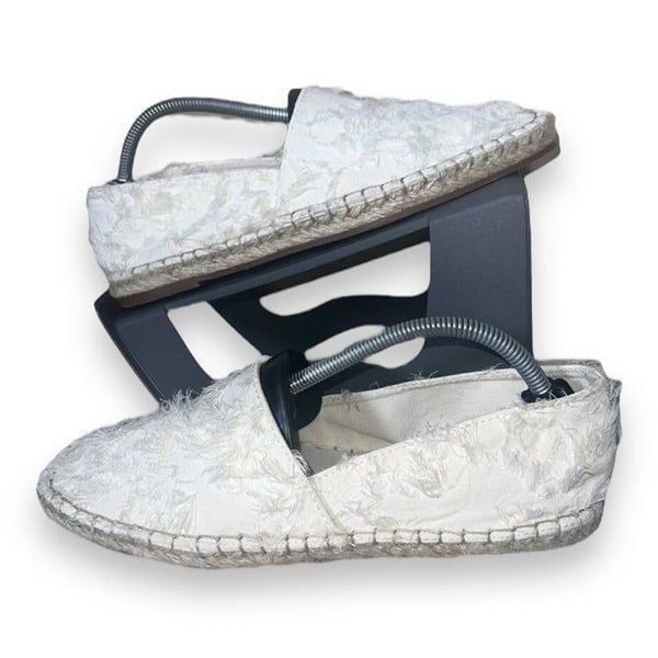 Zara Zapato Plan White Flats Espadrille Women's 7.5