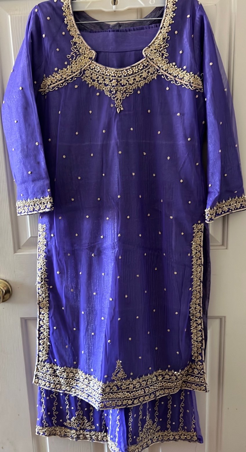 Indian/Pakistani long sleeve kurta (tunic) pants suit