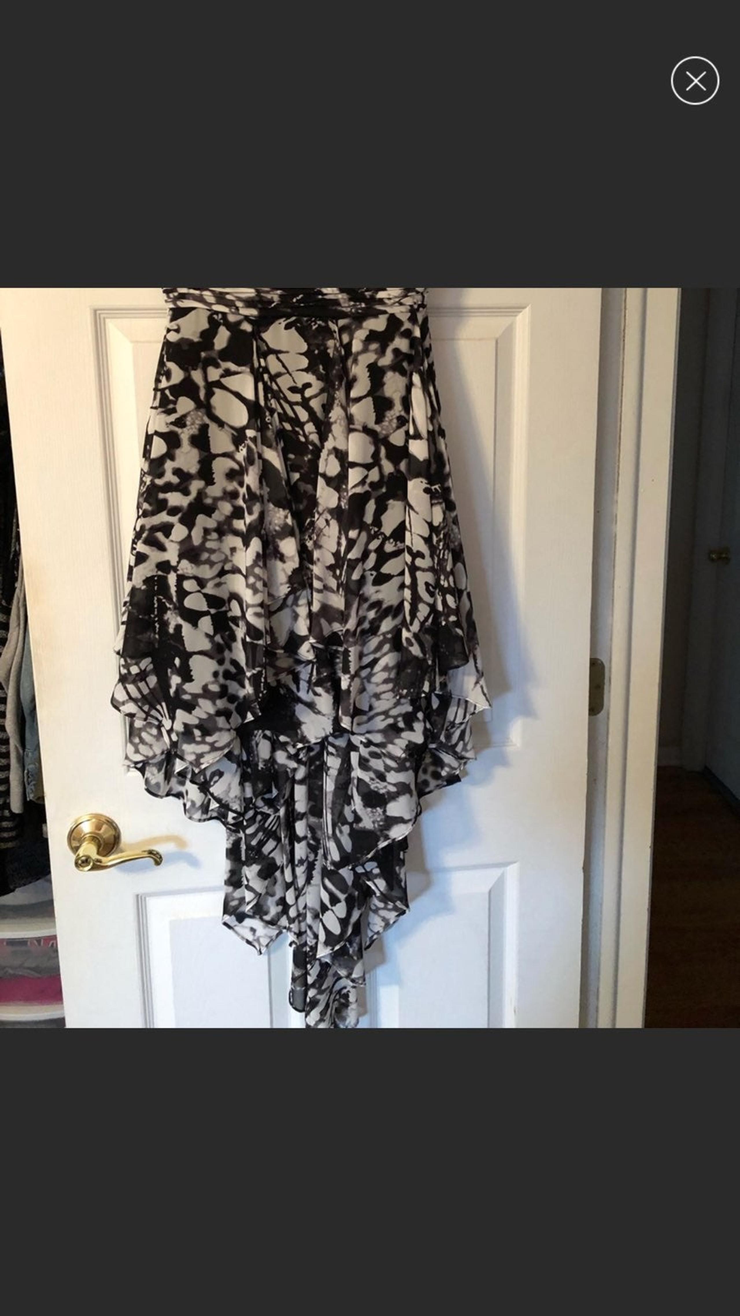 Black And White High-low Dress