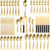 49 Piece Gold Silverware Set - NEW