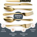 49 Piece Gold Silverware Set - NEW