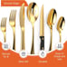49 Piece Gold Silverware Set - NEW