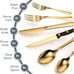 49 Piece Gold Silverware Set - NEW