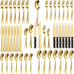 49 Piece Gold Silverware Set - NEW