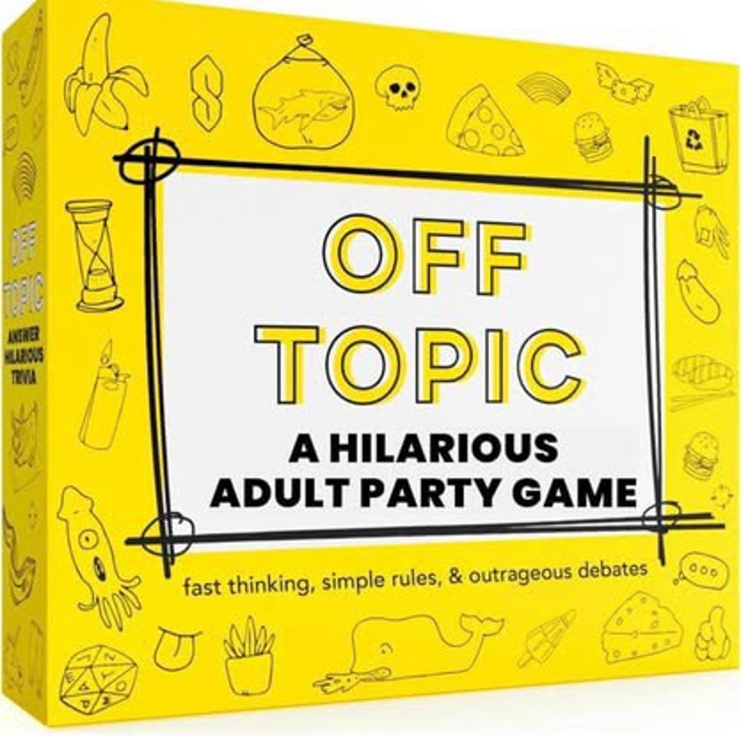 OFF TOPIC Party Game for Adults - Fun  Board Games for Groups of 2-8 Players