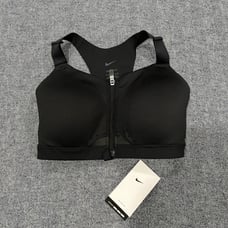 nike alpha women’s high support padded zip-front sports bra | free shipping