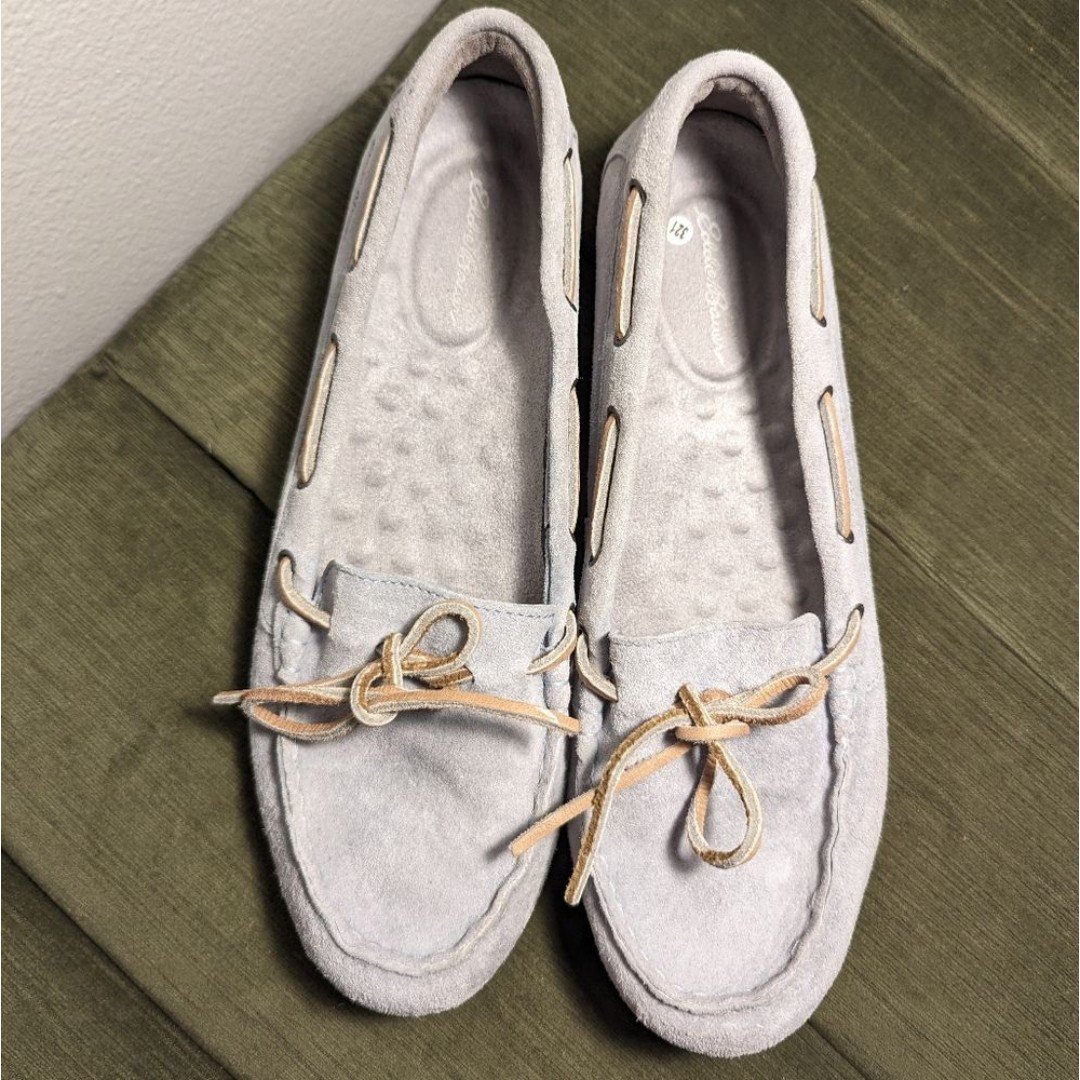 EDDIE BAUER Babette Driving Moccasins Loafers in light gray Sz 10