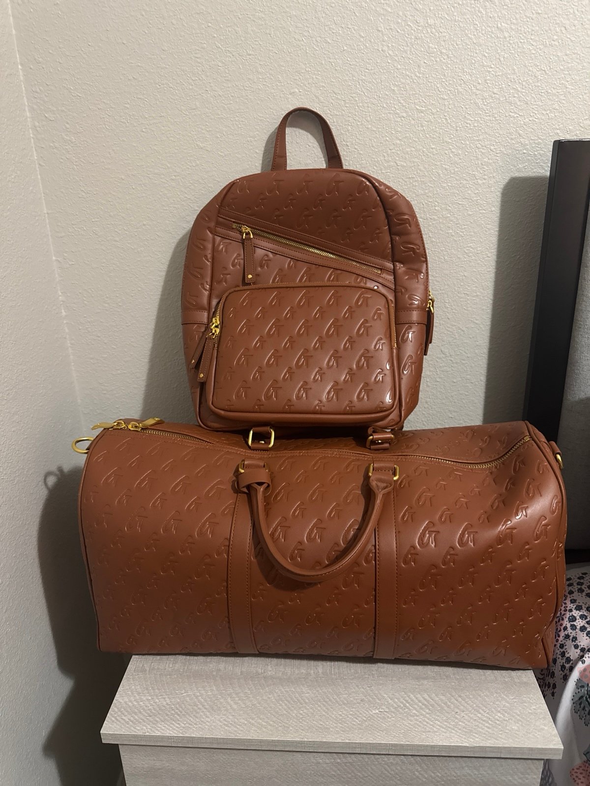 Glam-Aholic Lifestyle Monogram Backpack & Duffel Set