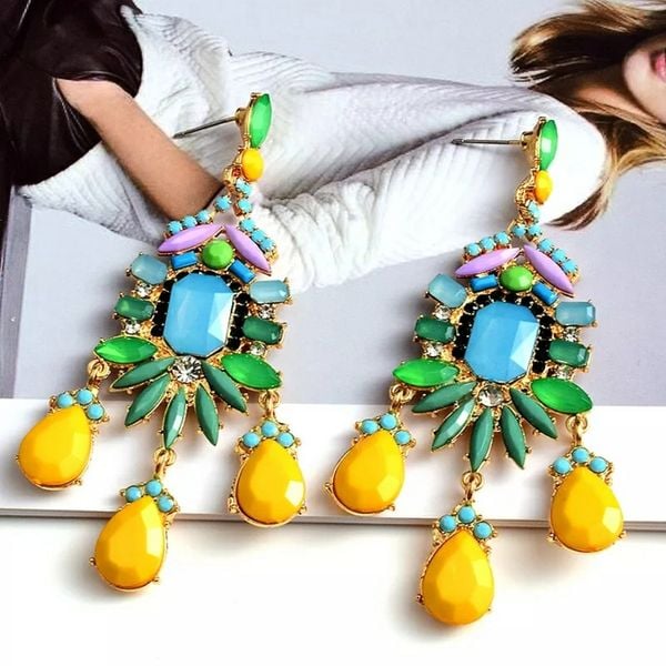 Bohemian Ethnic Long Pendant Dangle Drop Earrings fashion statement earring