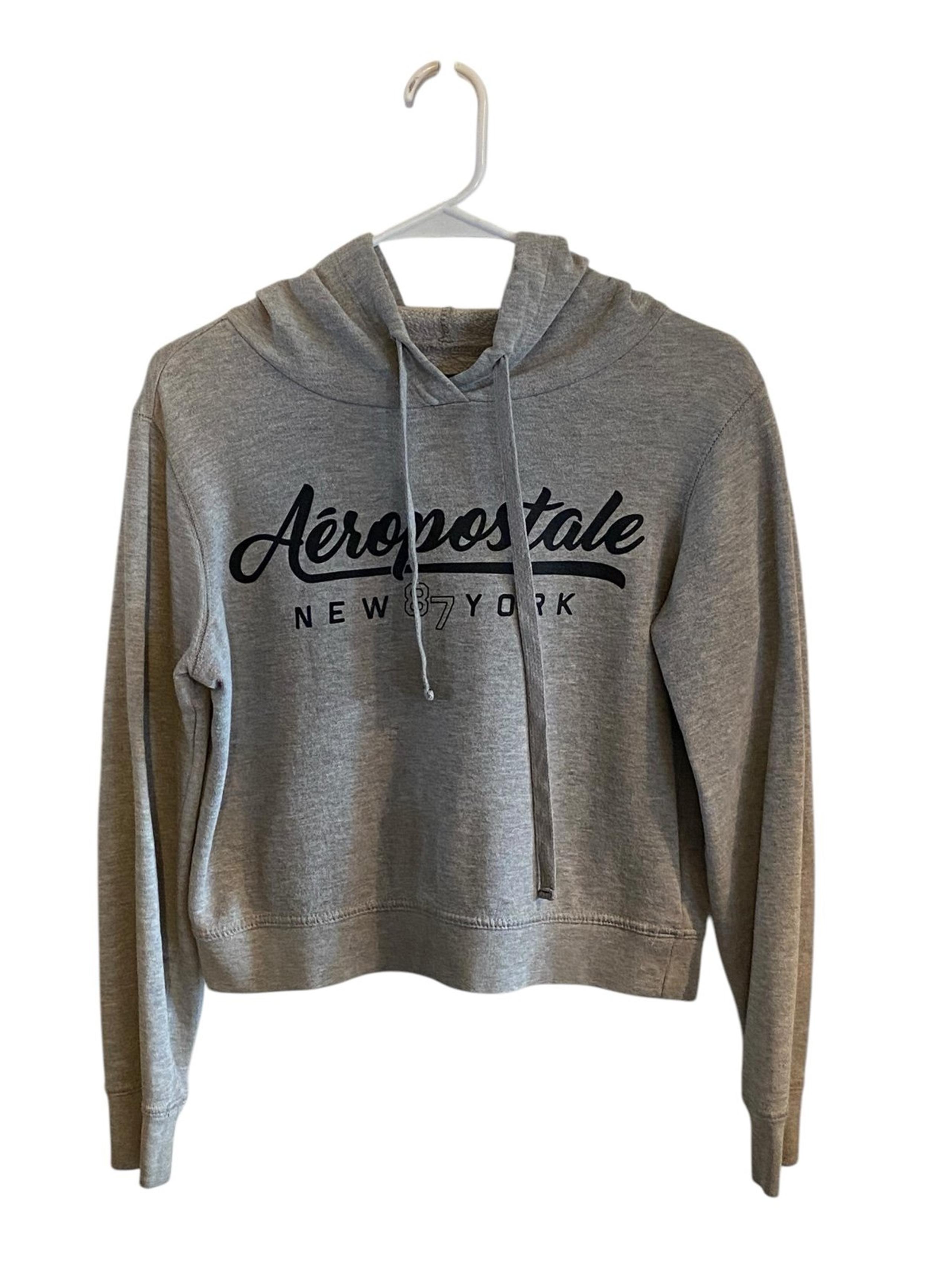 Aeropostale New York  Heather Gray cropped Hoodie