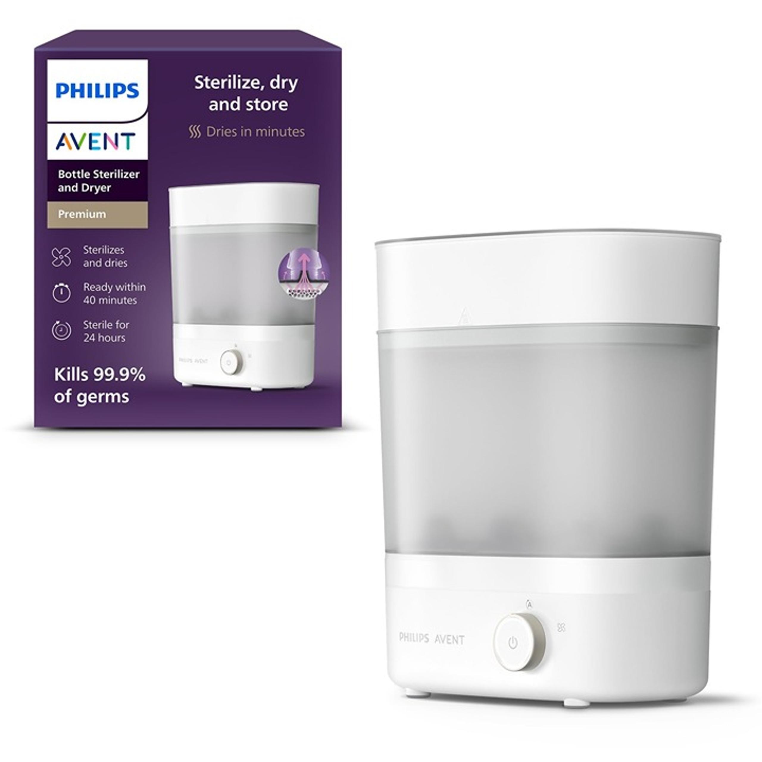 Philips Avent Premium Electric Steam Baby Bottle Sterilizer & Dryer NEW Open Box
