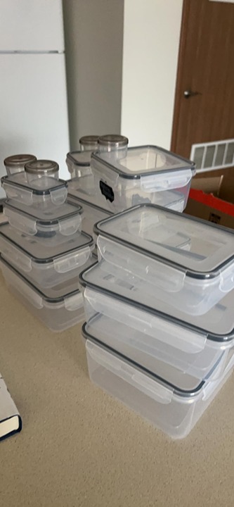36-Piece Food Storage Containers with Lids(18 Containers & 18 Lids)