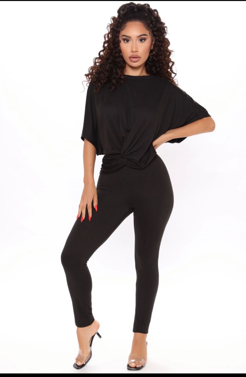 Soft Cotton Twist Knot Pant Set