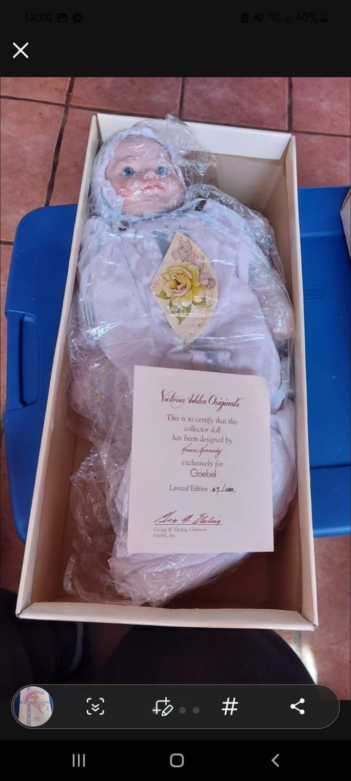 Victoria Ashlea original hot porcelain baby doll new in box