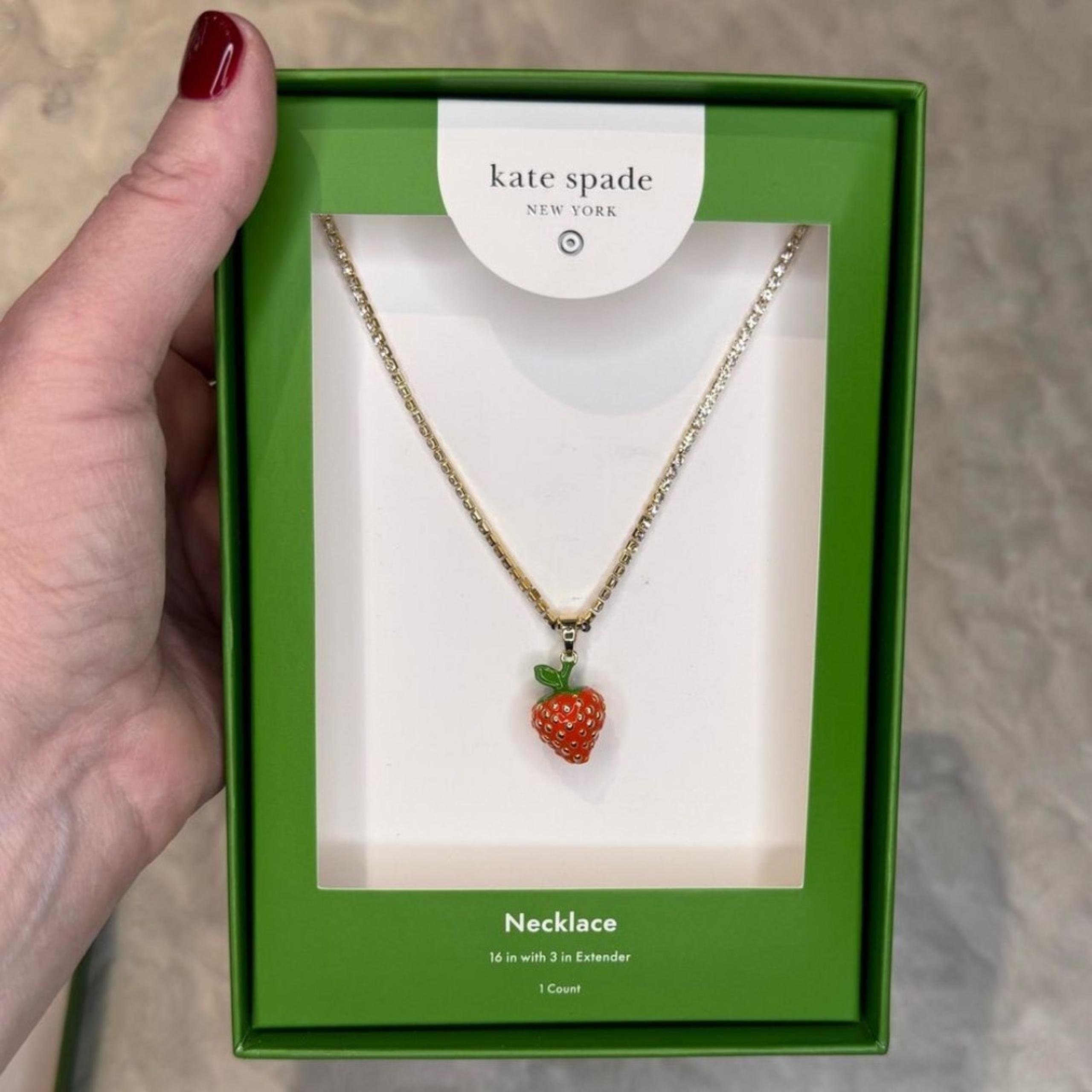 NWT Kate Spade x Target Strawberry Necklace, new in original box