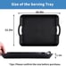 2 Pack Plastic Tray with Handles, Non Slip Restaurant Serving Trays Set