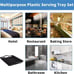 2 Pack Plastic Tray with Handles, Non Slip Restaurant Serving Trays Set