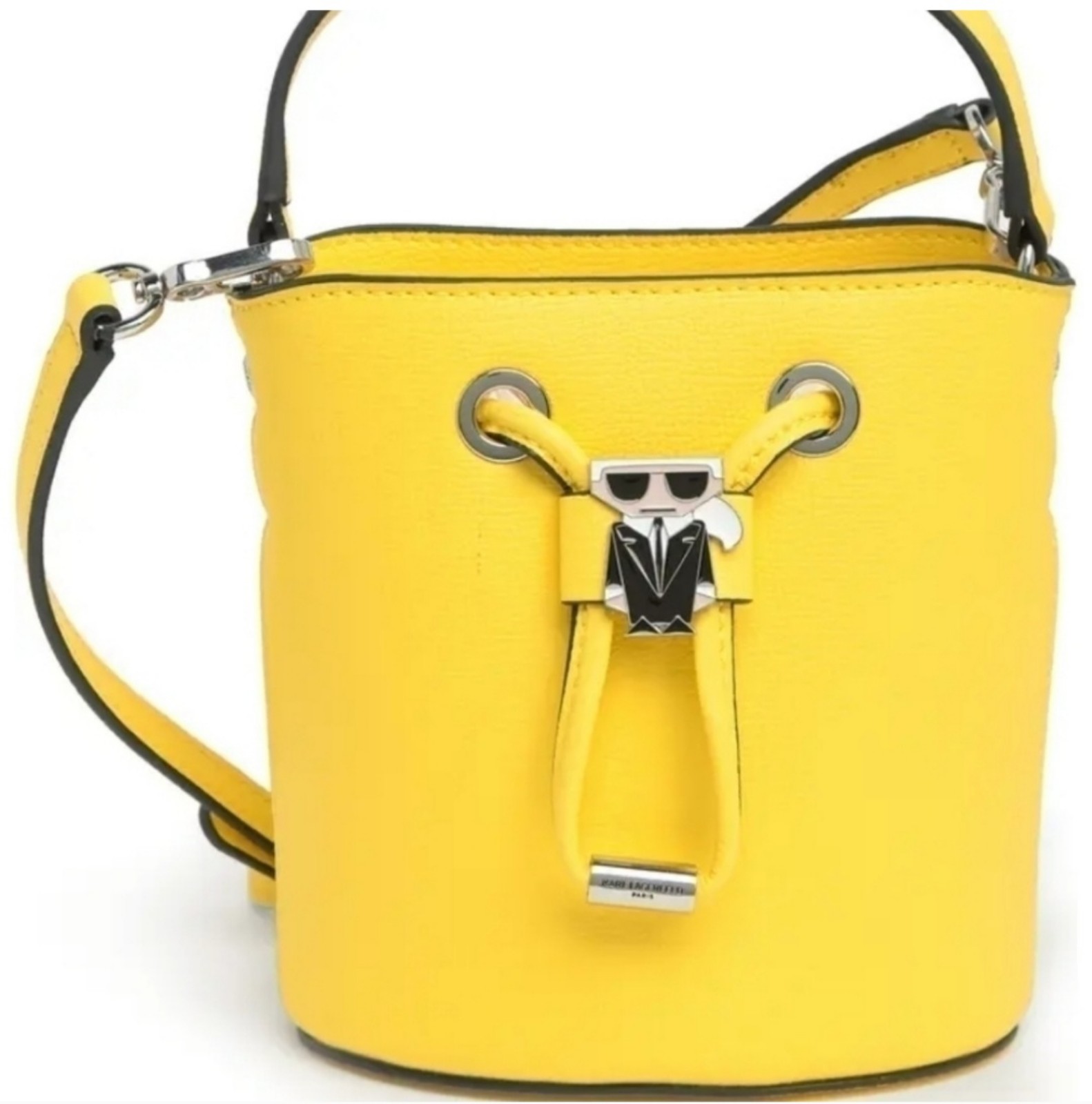 Karl Lagerfeld mini YELLOW bucket bag NWT.. RARE