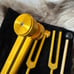 NEW Entire set 8 tuning forks gold tone all chakra healing