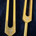 NEW Entire set 8 tuning forks gold tone all chakra healing